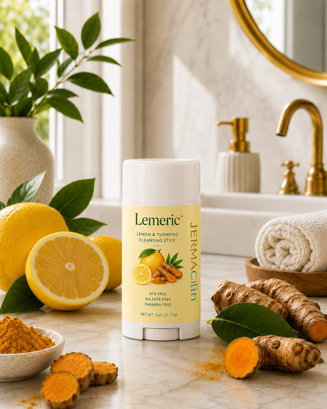 Jermacilin's Lemeric Cleanser & Natural Brightening Stick 2 oz Stick